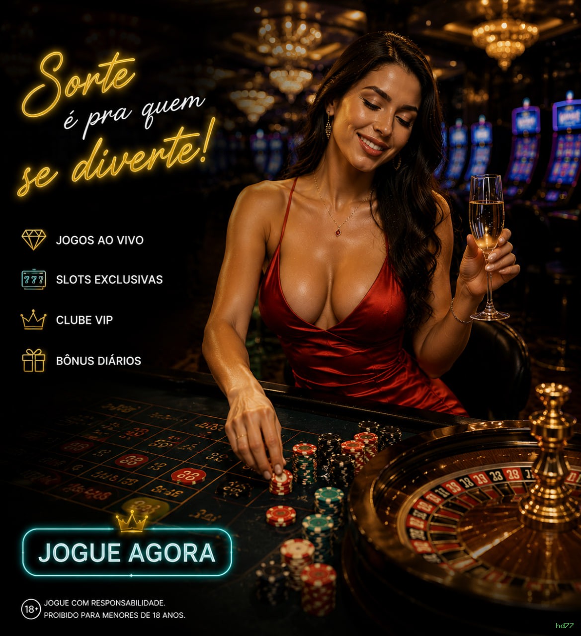 Login rápido no app hd77